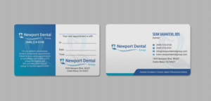 Business Card Design by INDIAN_Ashok for Newport Dental Group | Design: #24696418