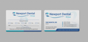 Business Card Design by INDIAN_Ashok for Newport Dental Group | Design: #24696424