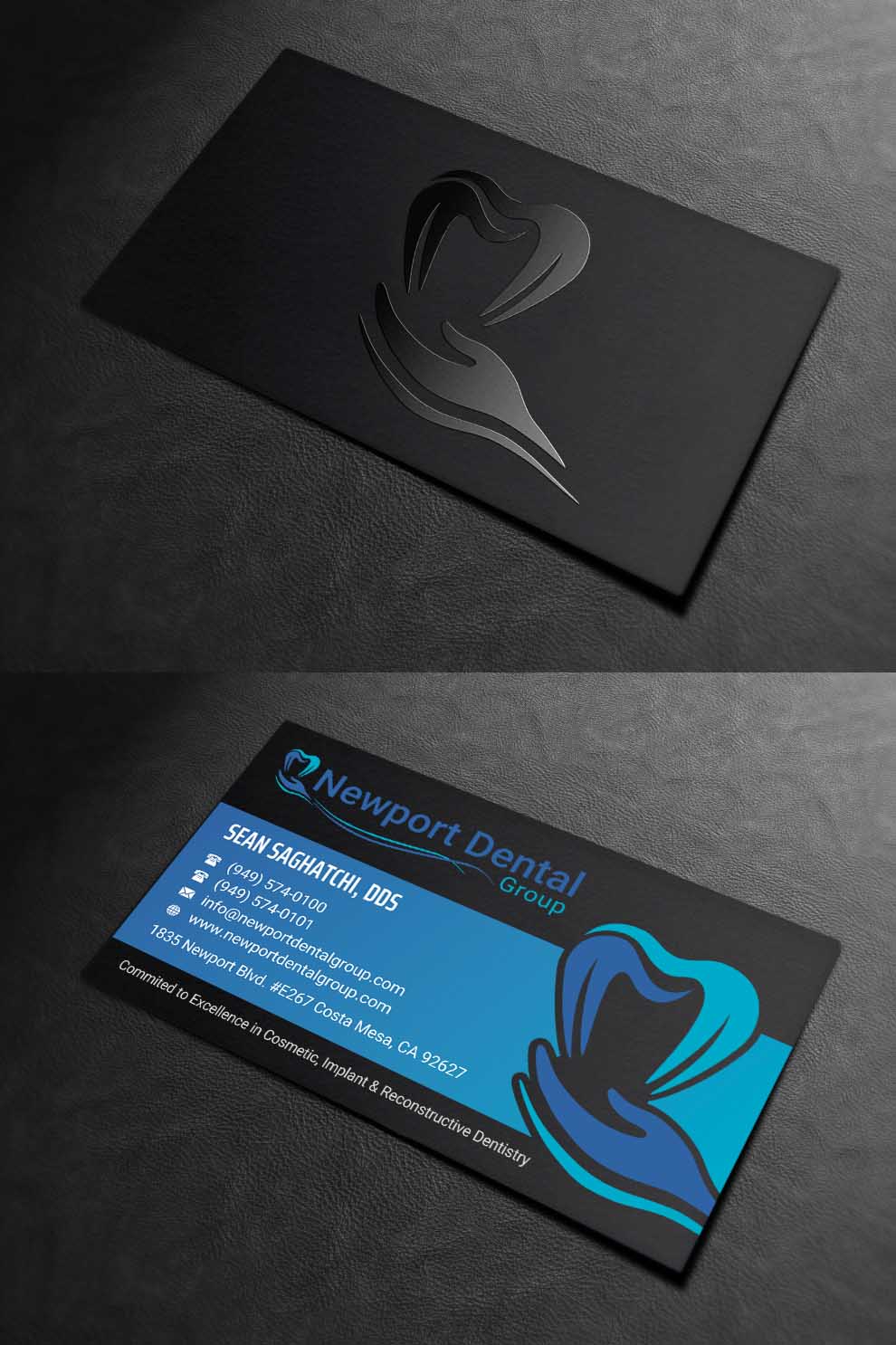 Business Card Design by INDIAN_Ashok for Newport Dental Group | Design #24696449