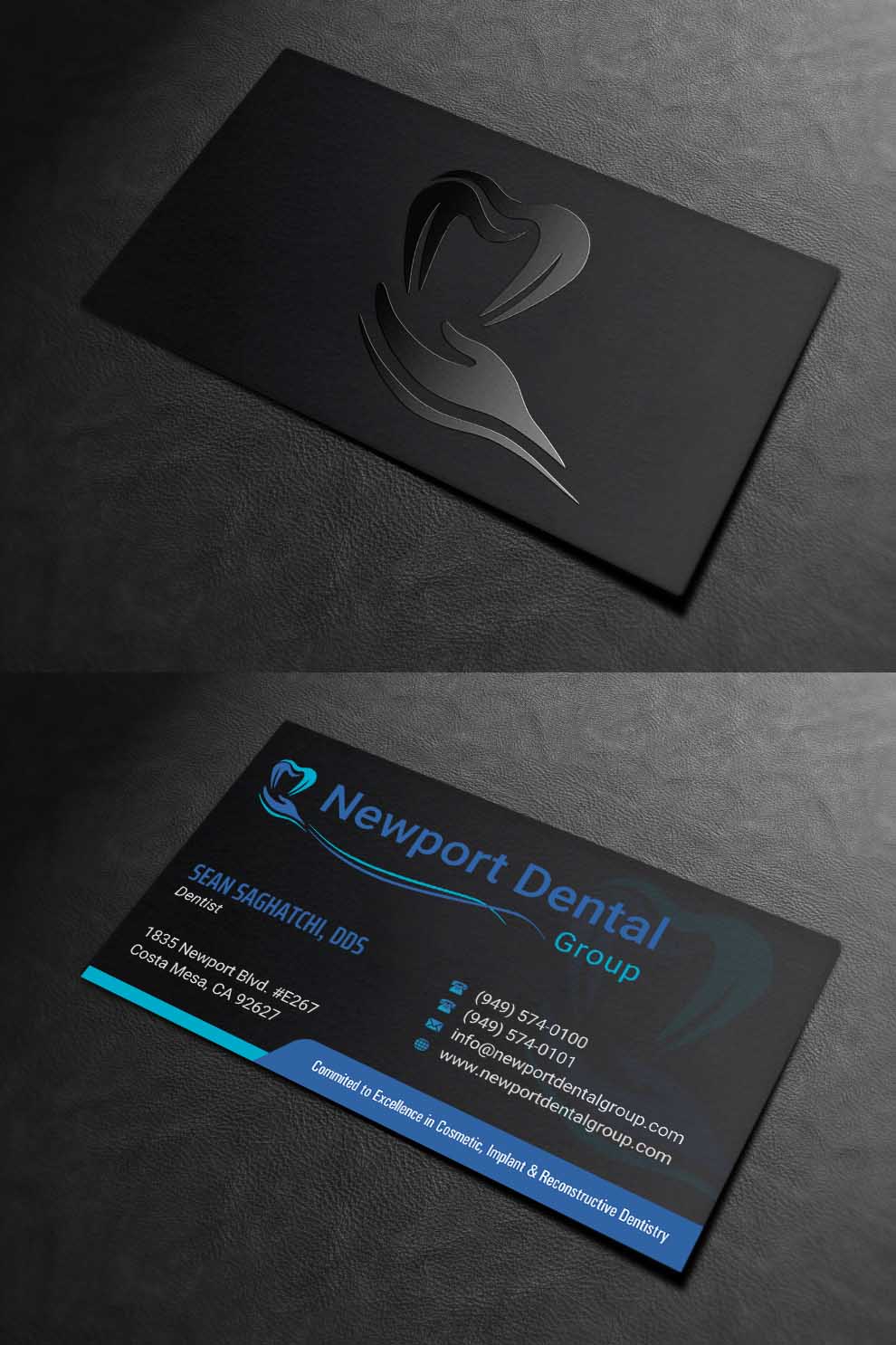 Business Card Design by INDIAN_Ashok for Newport Dental Group | Design #24696452