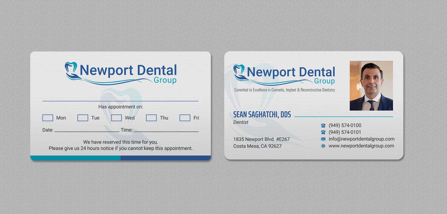 Design de Carte de Visite par INDIAN_Ashok pour Newport Dental Group | Design #24701204