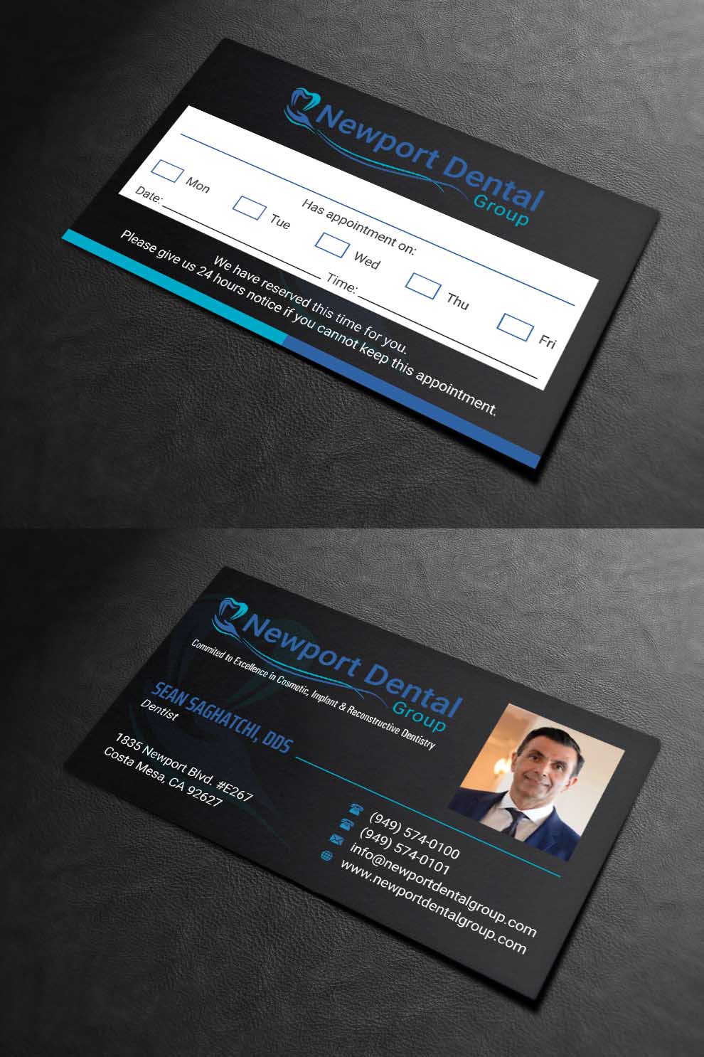 Business Card Design by INDIAN_Ashok for Newport Dental Group | Design #24701205