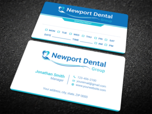 Design de Carte de Visite par Imagine design000 pour Newport Dental Group | Design #24692180