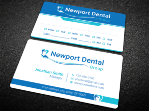 Business Card Design by Imagine design000 for Newport Dental Group | Design: #24692189