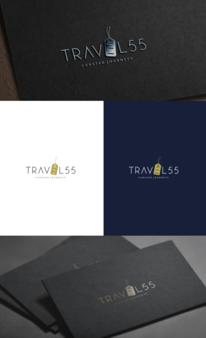 Travel55   (with bi-line of)   '..... curated journeys' | Logo-Design von GLDesigns
