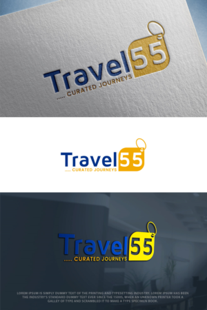 Travel55   (with bi-line of)   '..... curated journeys' | Design de Logo par GoodTimes$$$