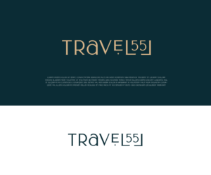 Travel55   (with bi-line of)   '..... curated journeys' | Logo Design by Ng V Duc