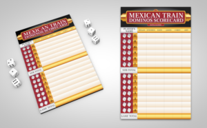 Custom Mexican Train Dominos Scorecard | Graphic Design by Rickyy