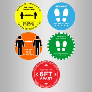 Design signage labels for Social distancing | Diseño de Sticker por Designers Hub