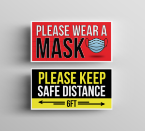 Design signage labels for Social distancing | Diseño de Sticker por JK18