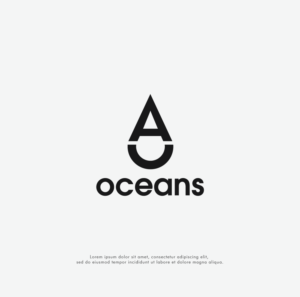 AU-OCEANS .... I want letters incorporated inside a water droplet and maybe an ocean logo below the droplet ... ideas attached | Logo Design by Ara Studio