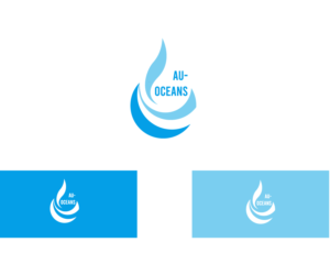 AU-OCEANS .... I want letters incorporated inside a water droplet and maybe an ocean logo below the droplet ... ideas attached | Logo Design by Ng V Duc