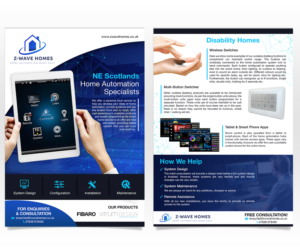 Z-wave Homes 1st Flyer promoting new business for home automation* | Diseño de Flyer por Luniere Designs