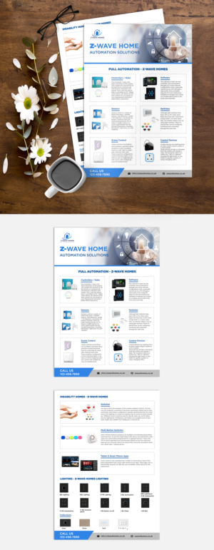 Z-wave Homes 1st Flyer promoting new business for home automation* | Flyer-Design von ZeneFashions