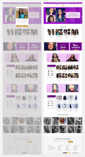 Web Design by pb for Venus Natural Hair | Design: #24729991