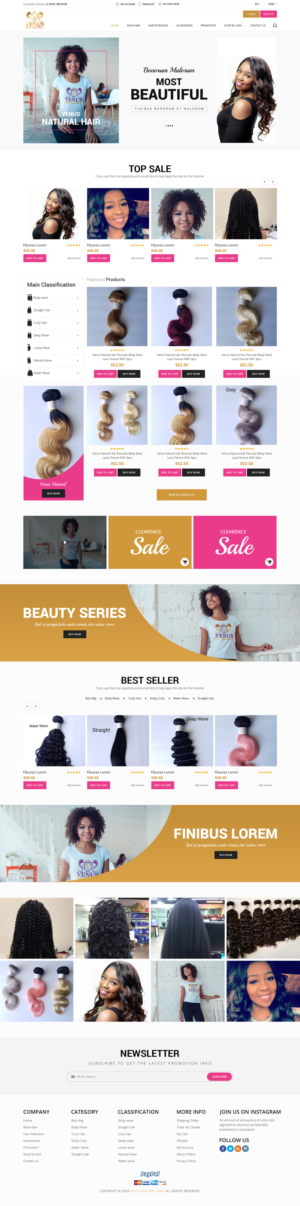 Hair Extension Website for my business store. | Diseño Web por sai.designer87