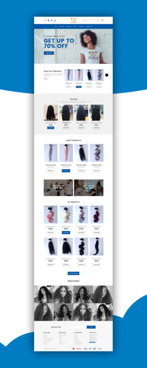 Web Design by Samahir Sharif for Venus Natural Hair | Design: #24731166