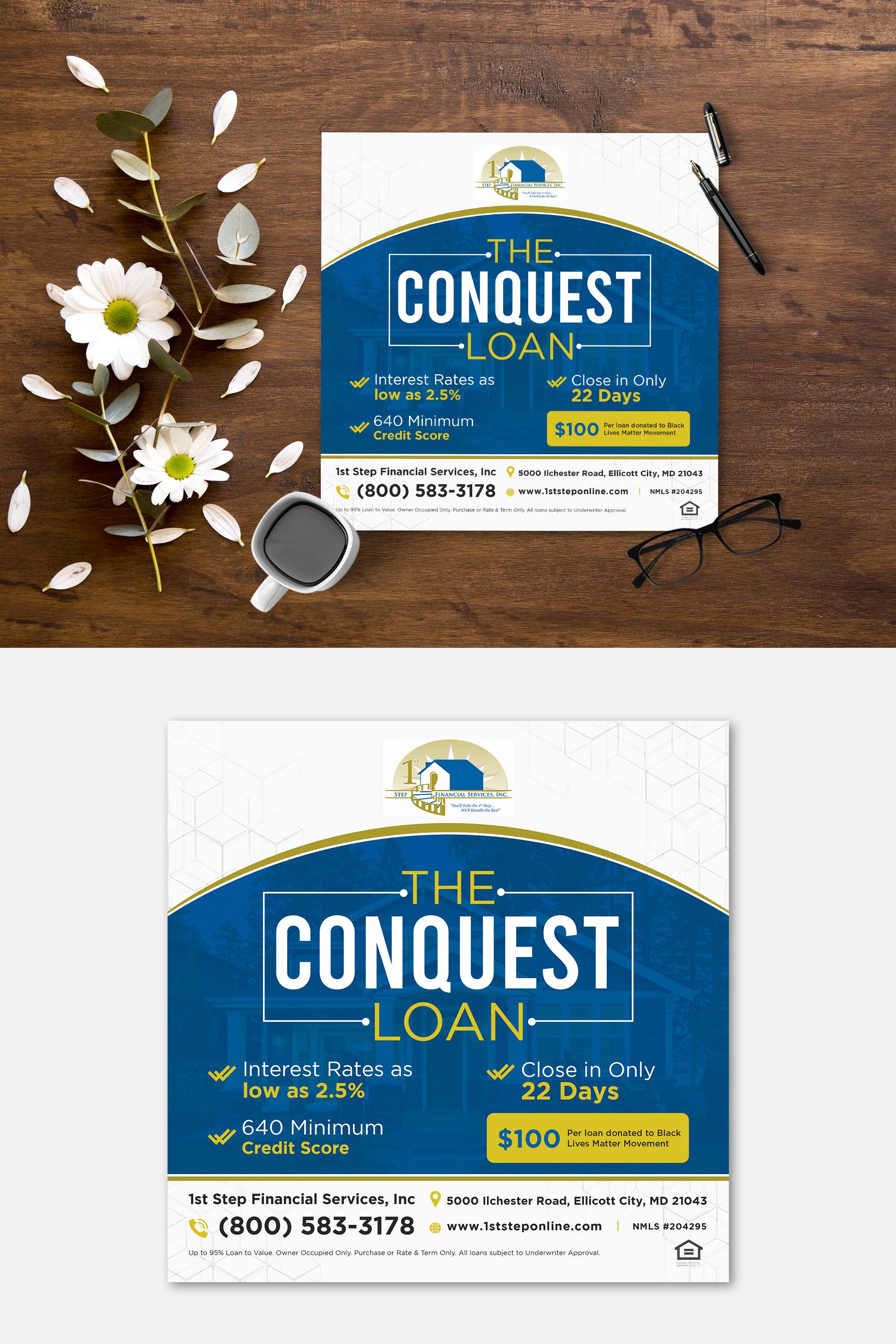 Flyer-Design von debdesign für 1st Step Financial Services, Inc. | Design #24720232