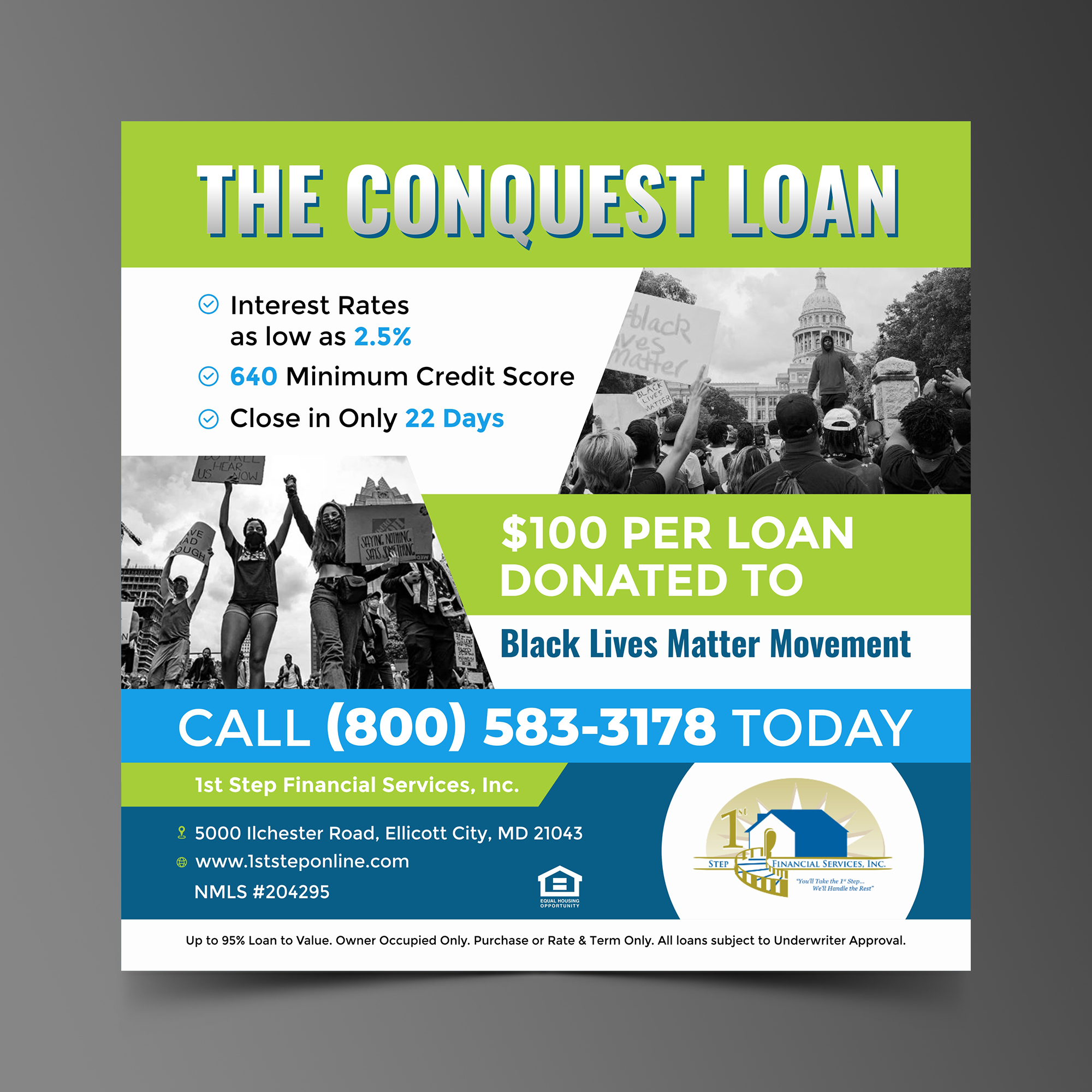 Flyer-Design von ecorokerz für 1st Step Financial Services, Inc. | Design #24715804