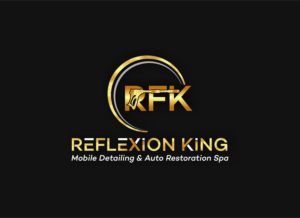 Reflexion King(top) Mobile Detailing & Auto Restoration Spa (bottom) | Logo Design by V Solutions