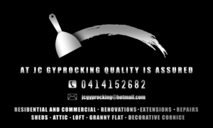 Logo Design by CKG for JC Gyprocking | Design: #24746157