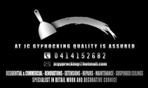 Logo Design by CKG for JC Gyprocking | Design: #24751107
