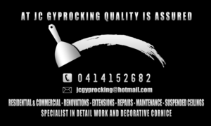 Logo Design by CKG for JC Gyprocking | Design: #24752899