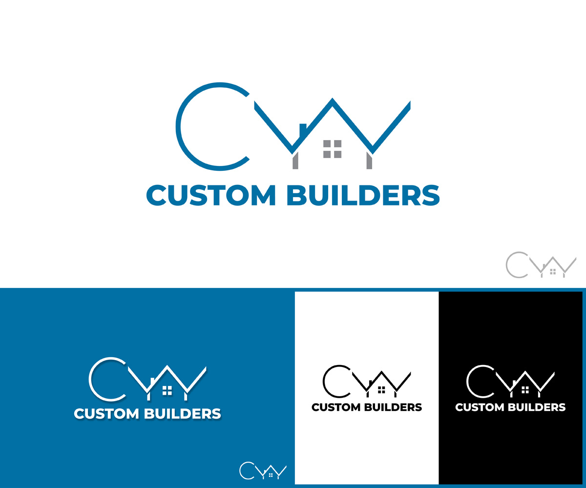 Logo Design by MoonFeather for CW Custom Builders LLC | Design #24723634