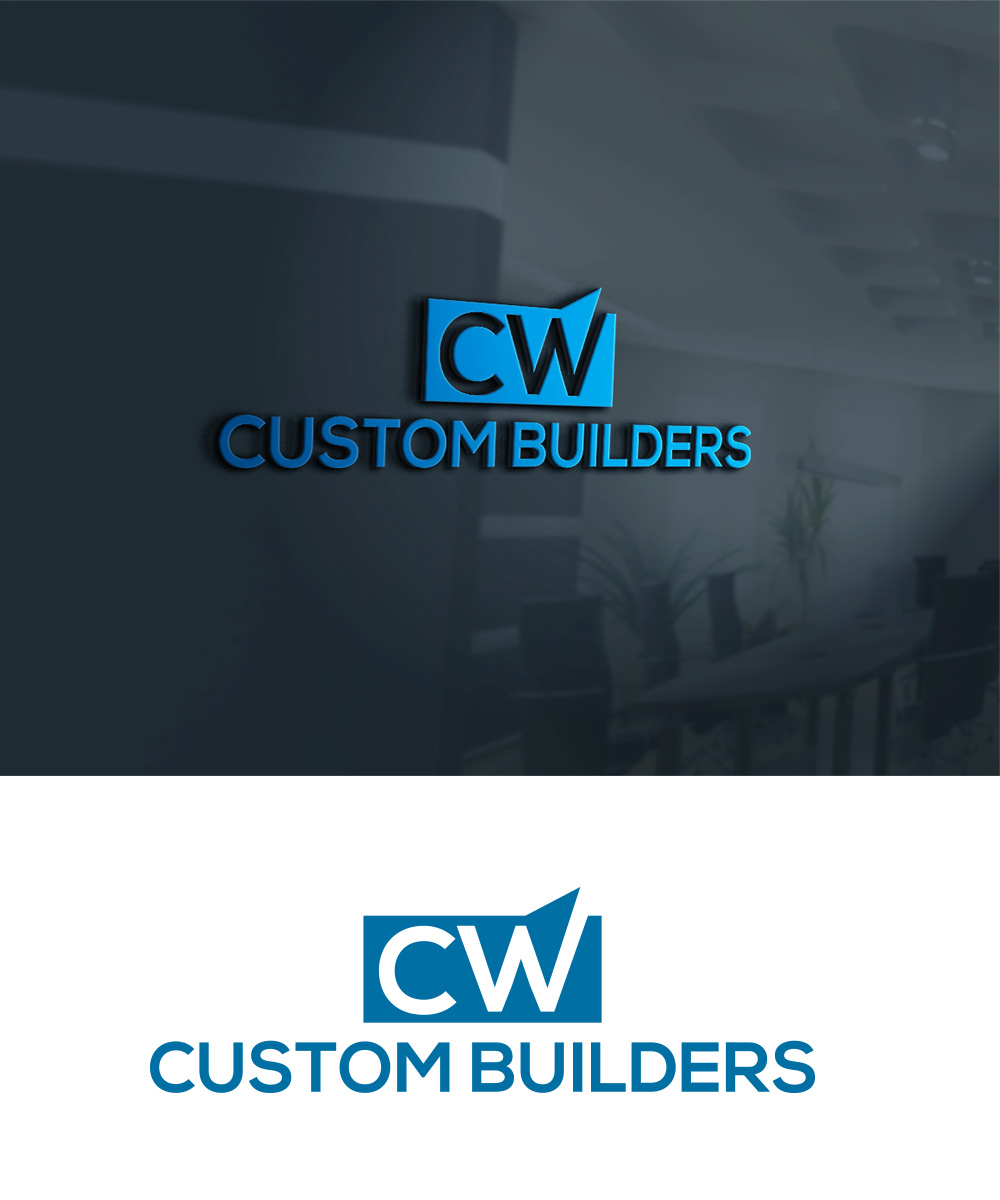 Residential Construction Logo Design for CW Custom Builders by zainy