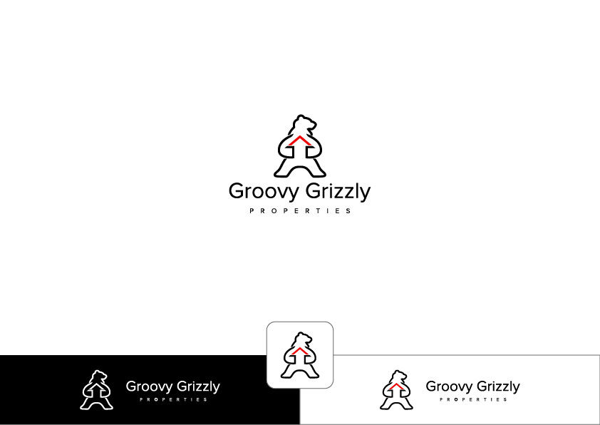 Logo Design by ~idiaz~ for Groovy Grizzly Properties | Design #24786219