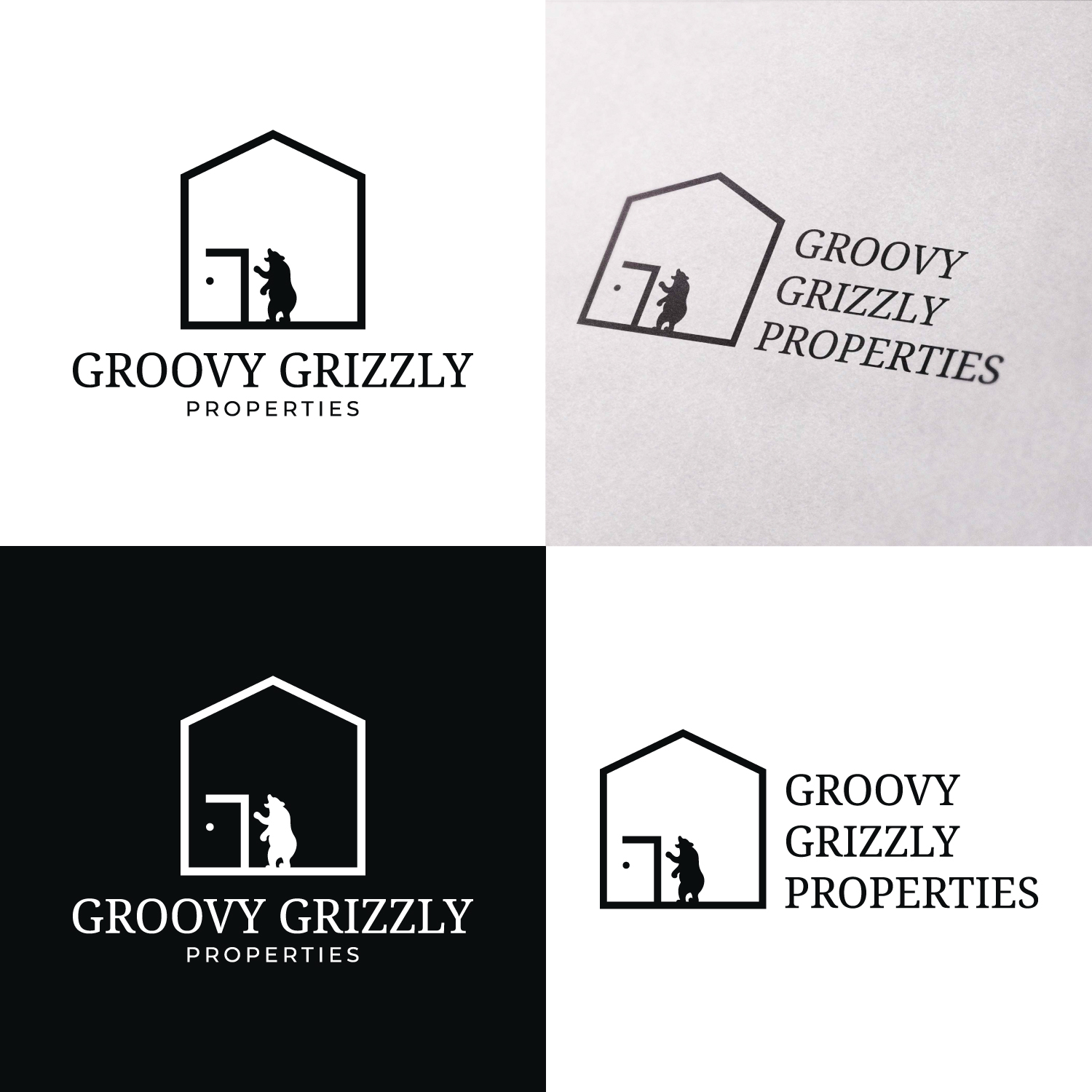 Logo Design by BluuStudio for Groovy Grizzly Properties | Design #24741672