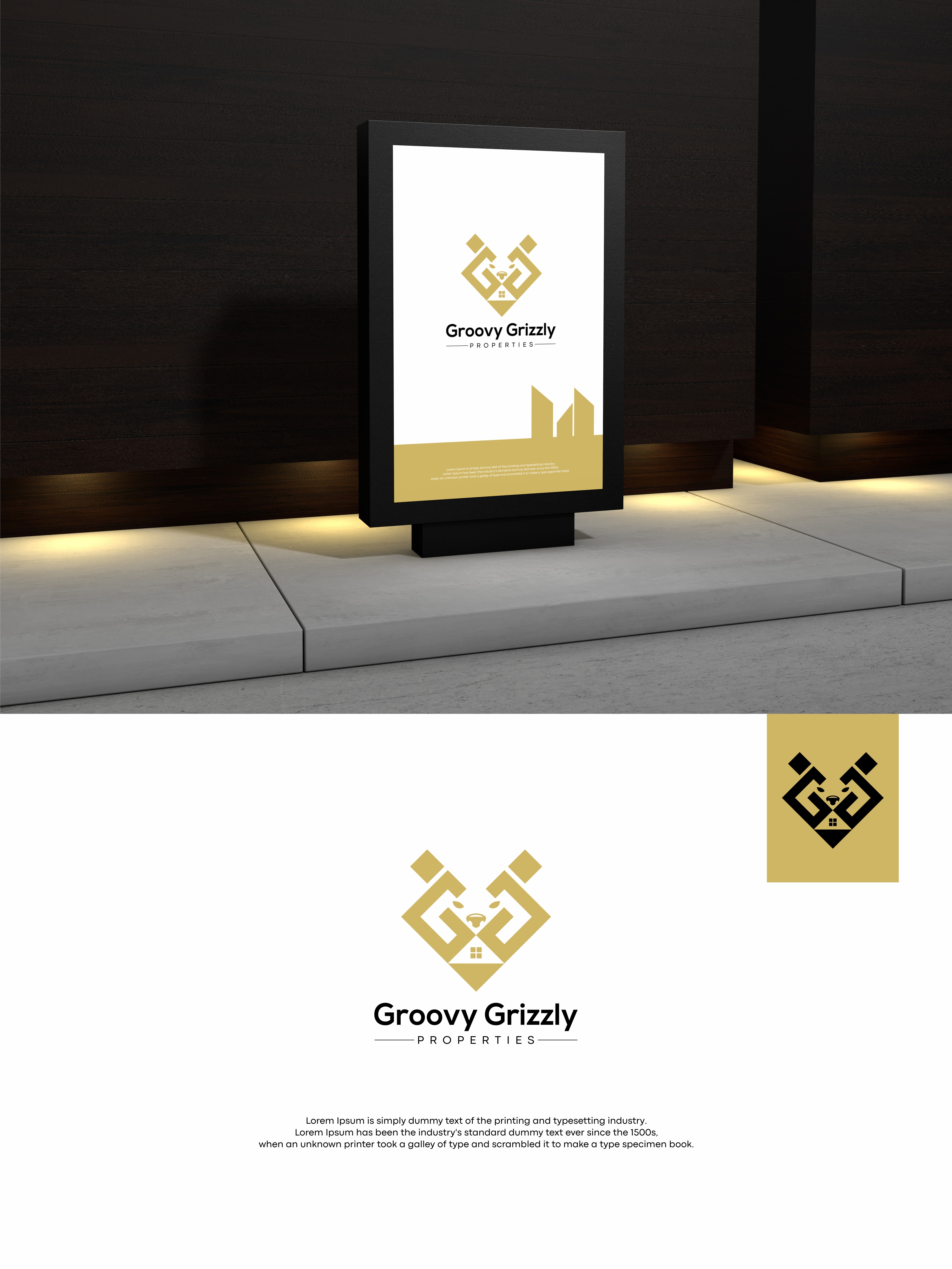 Logo Design by soriyeee for Groovy Grizzly Properties | Design #24783175