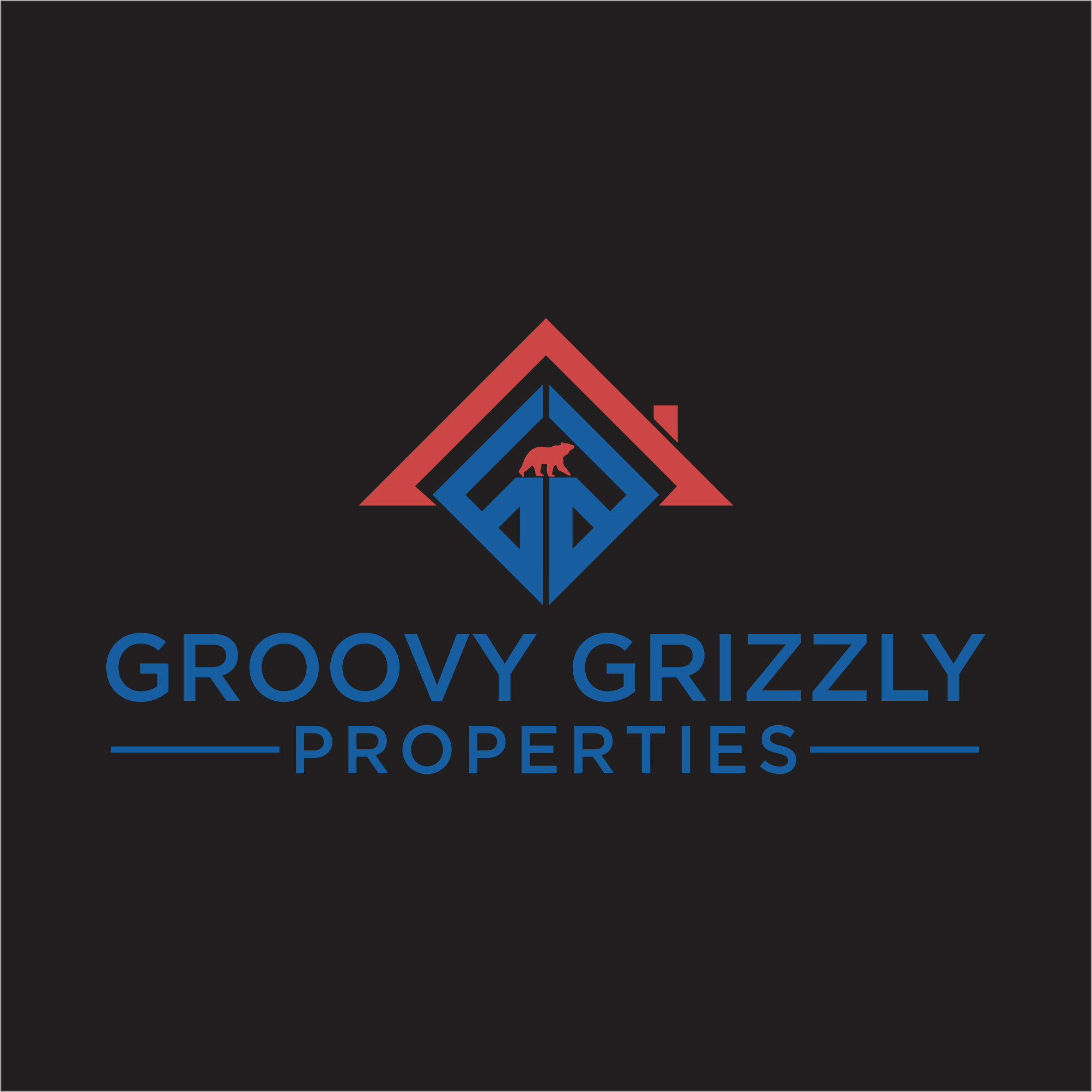 Logo Design by ERLANDO RONTE RDJ for Groovy Grizzly Properties | Design #24735047