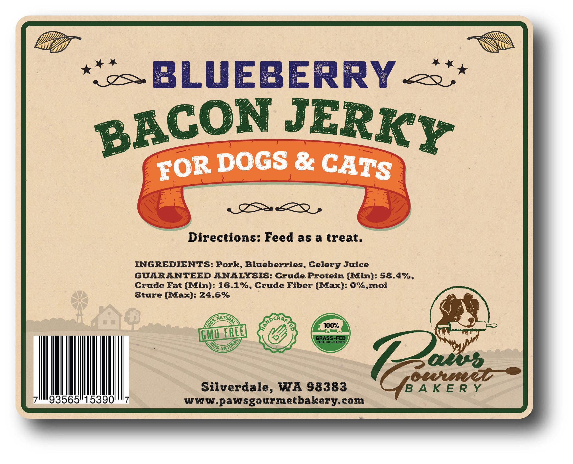 Label Design by ronin71 for Paws Gourmet Bakery | Design #24725363