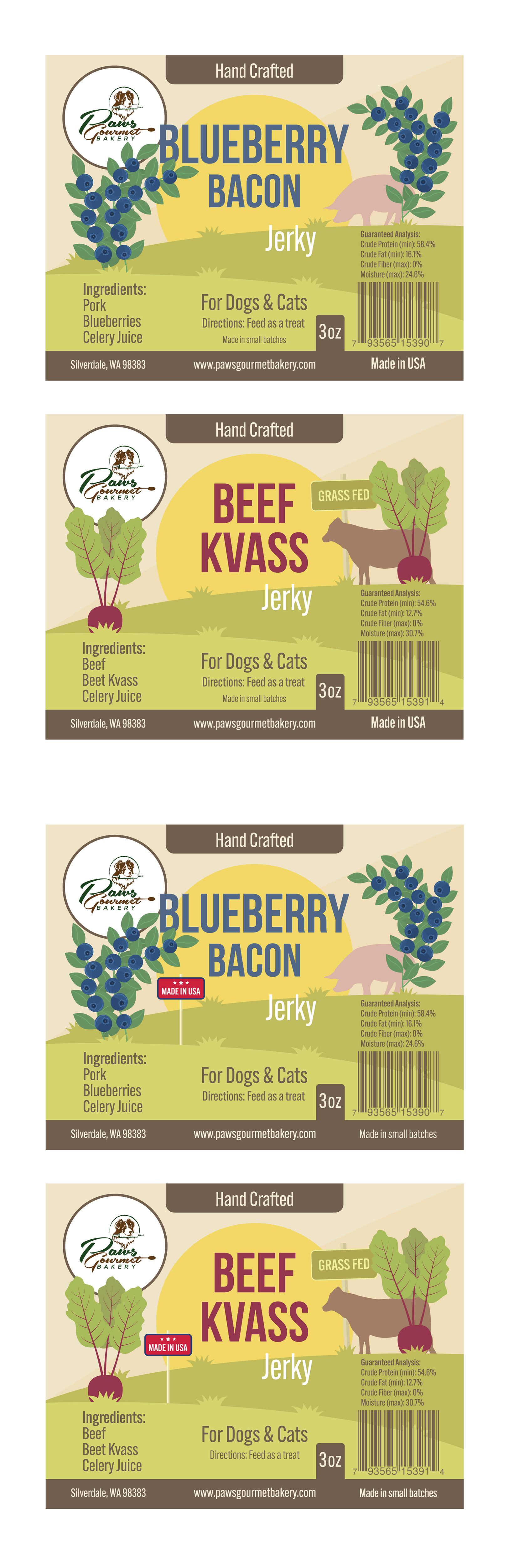 Label Design by Imagonarium for Paws Gourmet Bakery | Design #24771660
