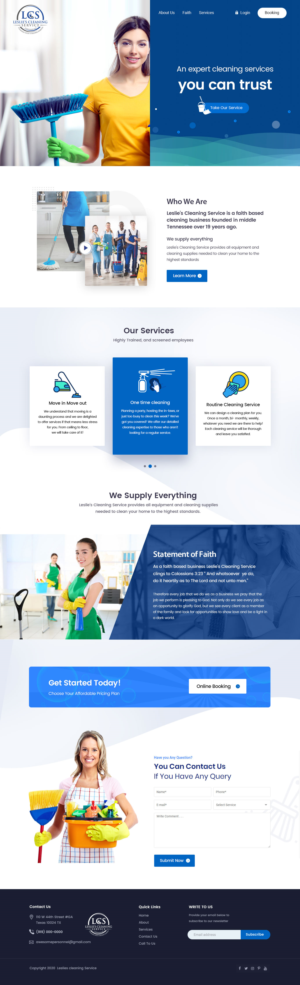 a residential cleaning service needs a website  | Web-Design von Shijo John