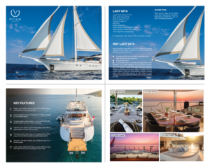 Luxury sailing yacht for charter - pdf brochure needed | Design Graphique par HamzaMalik
