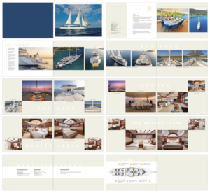 Luxury sailing yacht for charter - pdf brochure needed | Graphic Design by atularts