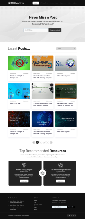 Design a blog page showing lists of latest posts. | Web Design by Shijo John