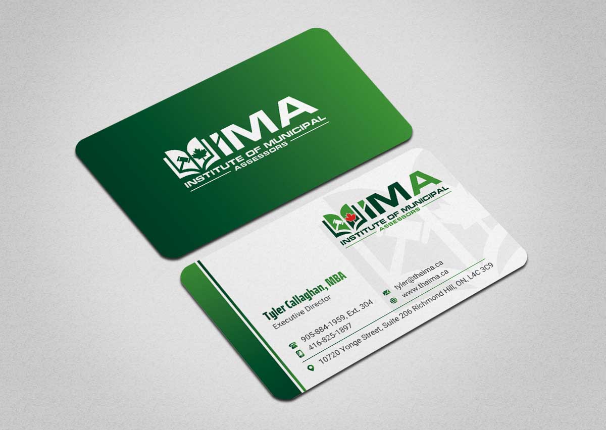 Business Card Design by INDIAN_Ashok for The Institute of Municipal Assessors | Design #24740876
