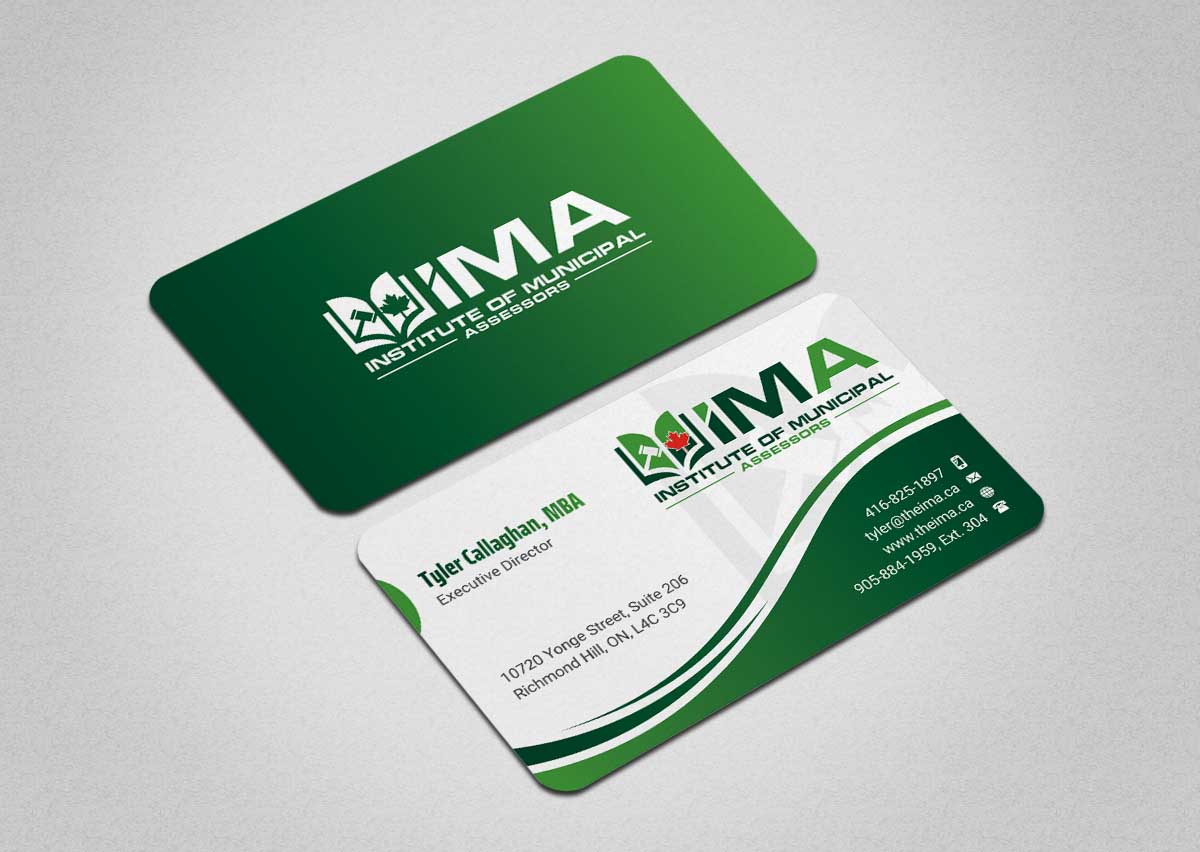 Business Card Design by INDIAN_Ashok for The Institute of Municipal Assessors | Design #24740878