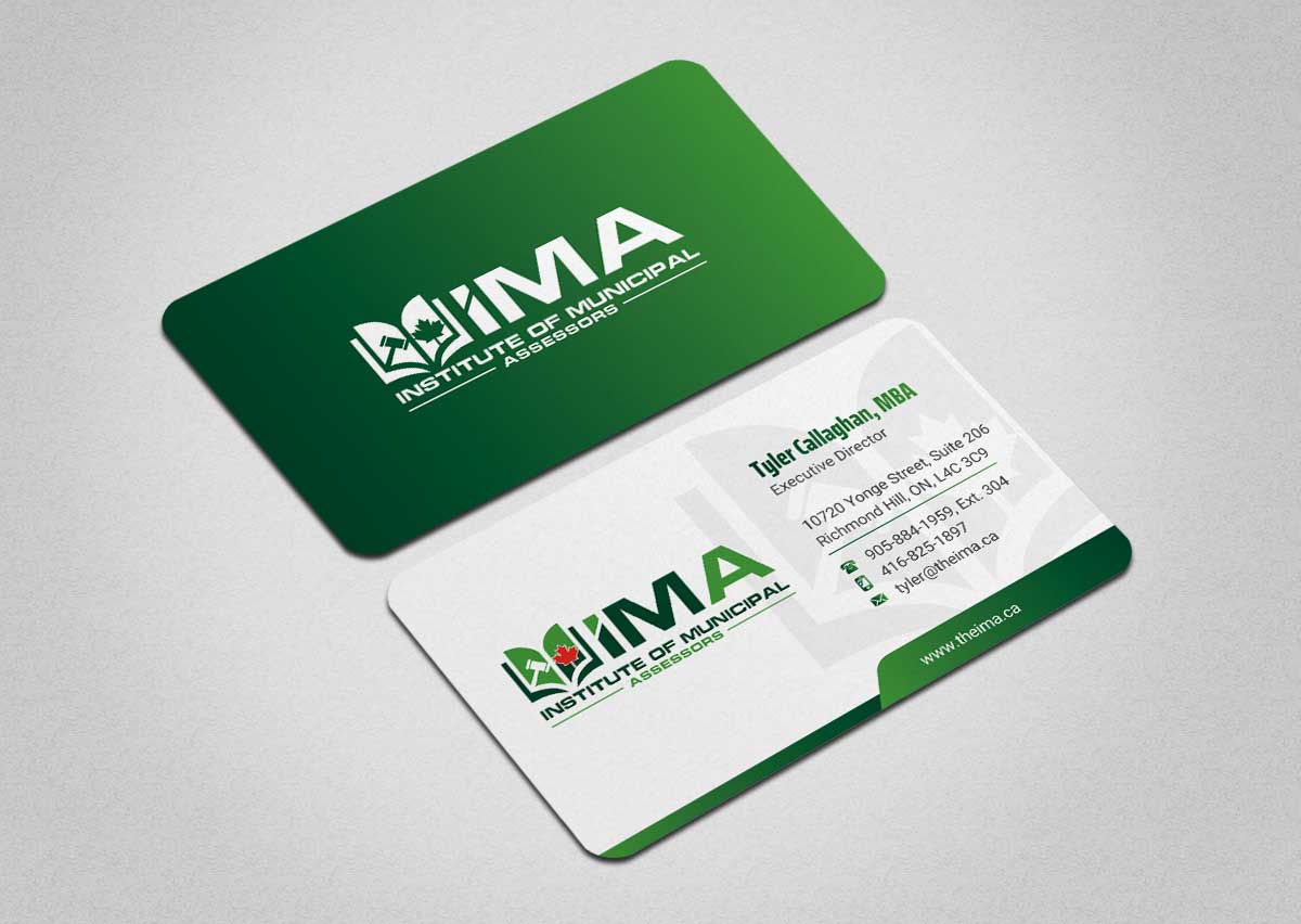 Business Card Design by INDIAN_Ashok for The Institute of Municipal Assessors | Design #24740880