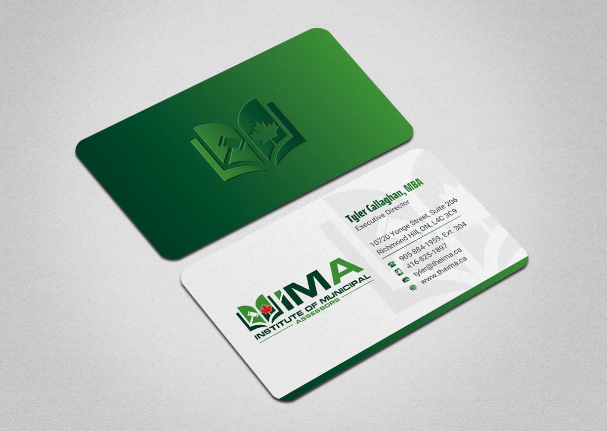 Business Card Design by INDIAN_Ashok for The Institute of Municipal Assessors | Design #24740904