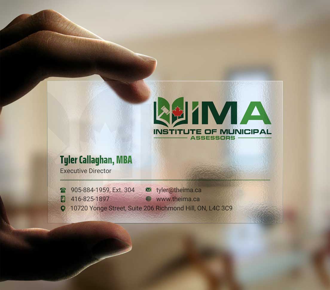 Business Card Design by INDIAN_Ashok for The Institute of Municipal Assessors | Design #24740911