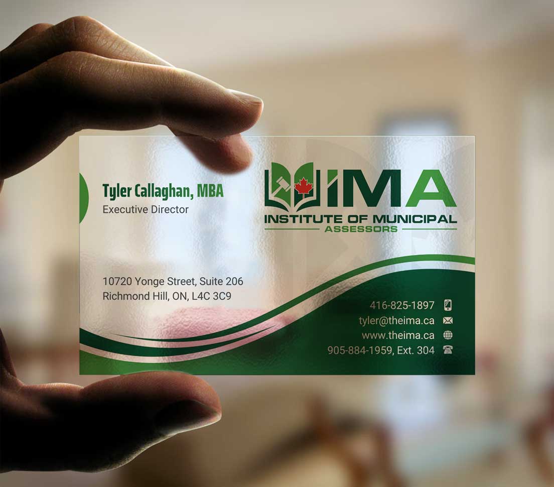 Business Card Design by INDIAN_Ashok for The Institute of Municipal Assessors | Design #24740915
