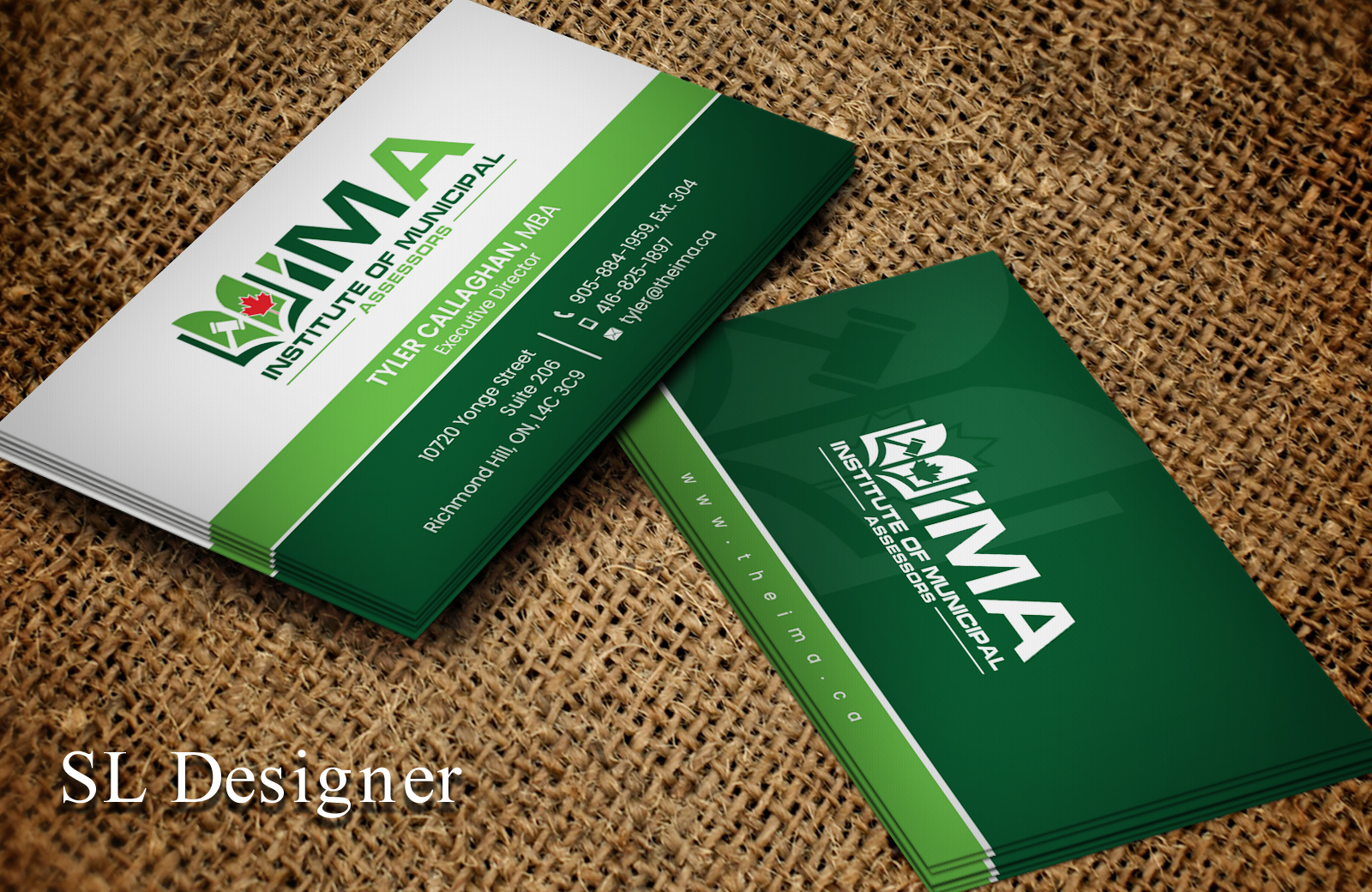 Business Card Design by SL Designer for The Institute of Municipal Assessors | Design #24737033