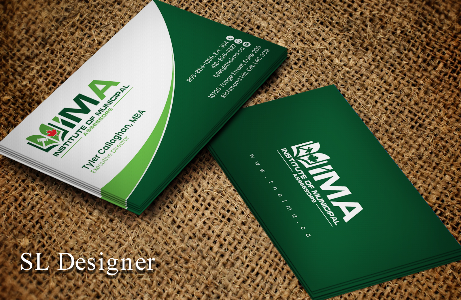 Business Card Design by SL Designer for The Institute of Municipal Assessors | Design #24737038