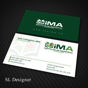 Business Card Design by SL Designer for The Institute of Municipal Assessors | Design: #24737064