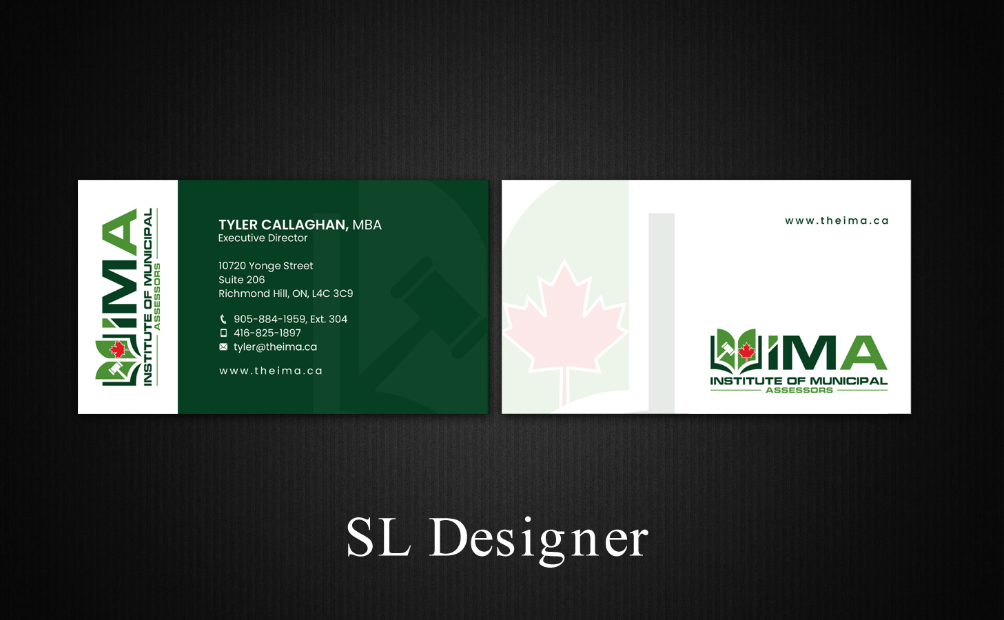 Business Card Design by SL Designer for The Institute of Municipal Assessors | Design #24737067