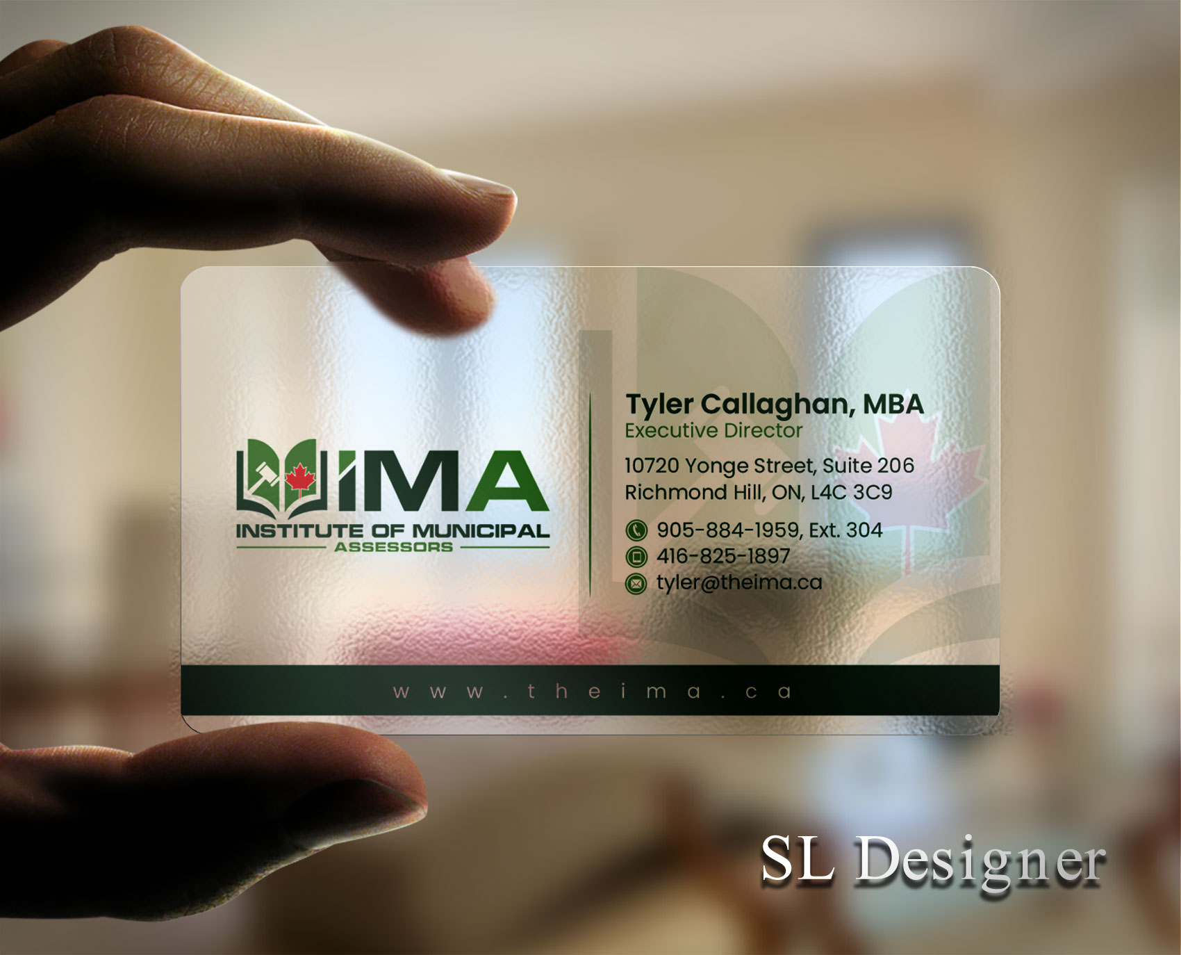 Business Card Design by SL Designer for The Institute of Municipal Assessors | Design #24737070